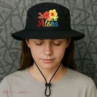 Aloha Floral Hawaiian Tropical Bucket Hat thumb 3