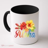 Aloha Floral Hawaiian Tropical Coffee Mug thumb 0
