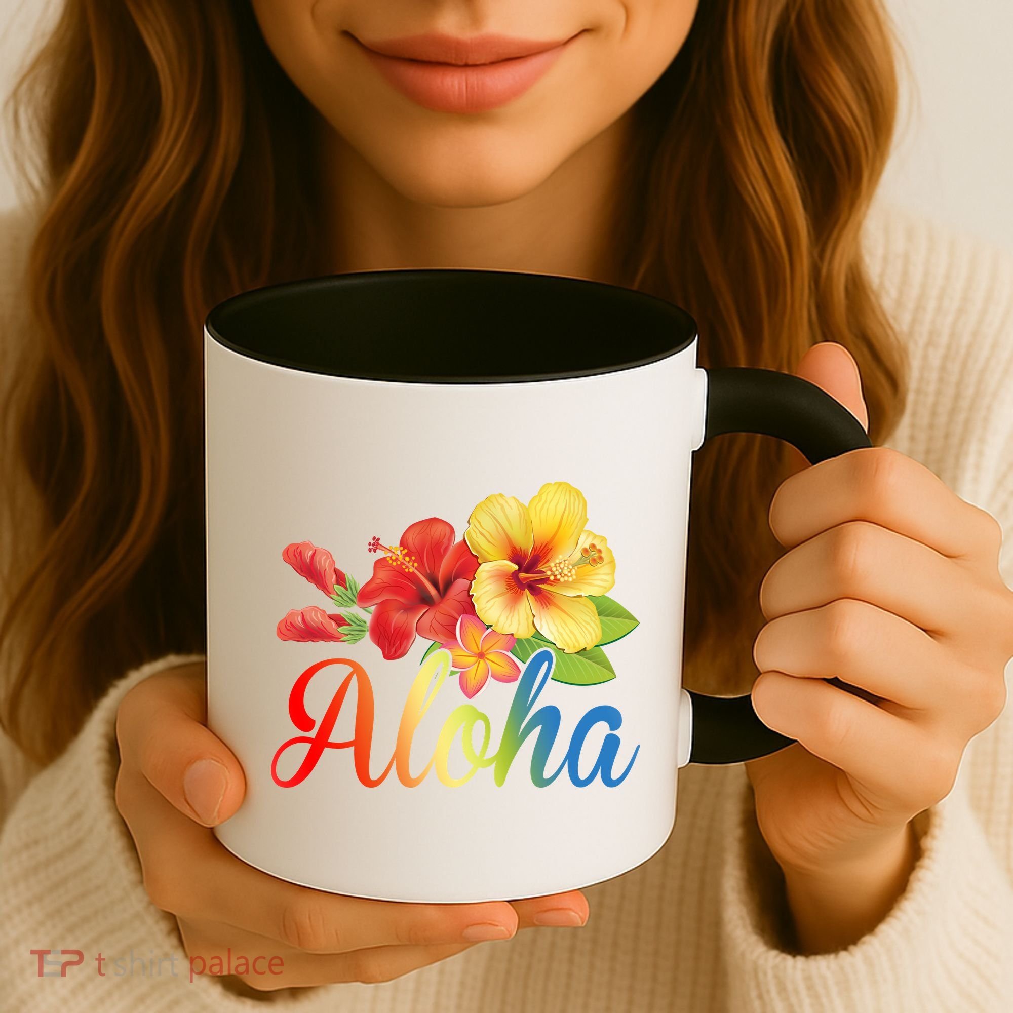 Aloha Floral Hawaiian Tropical Coffee Mug