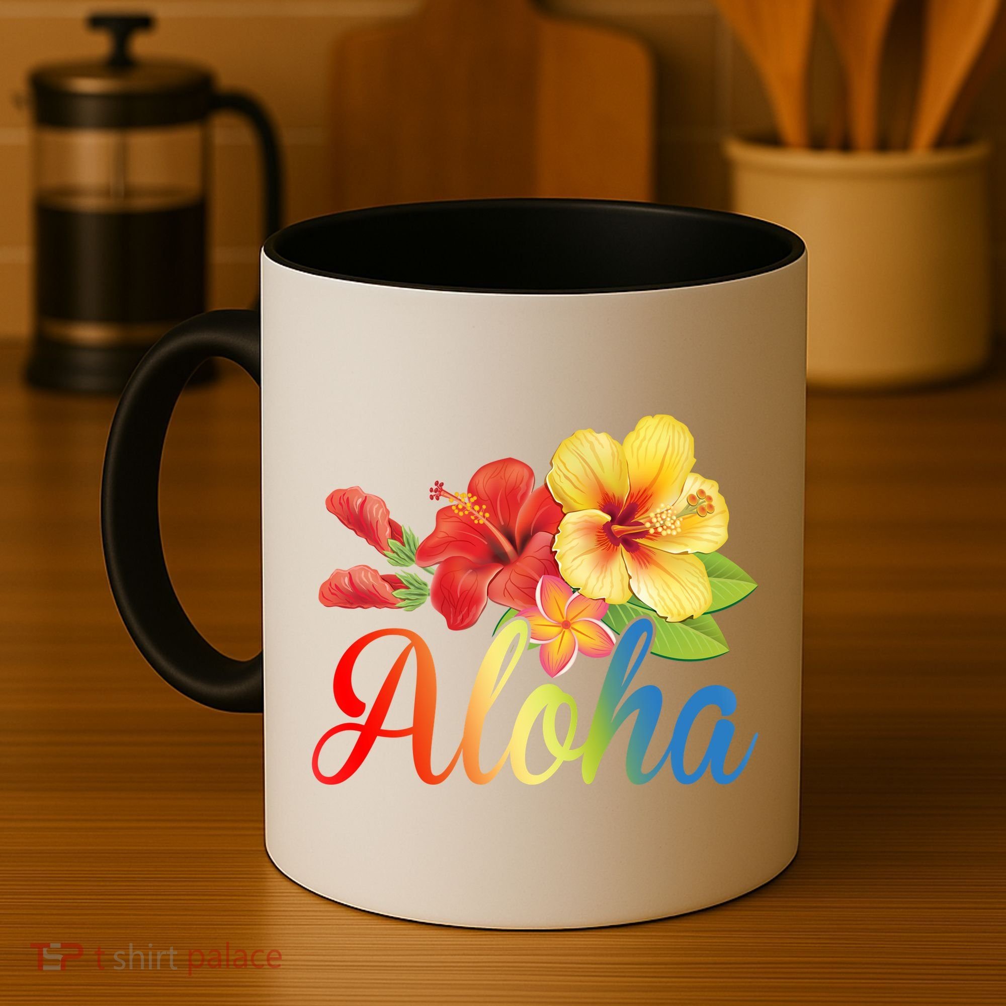 Aloha Floral Hawaiian Tropical Coffee Mug