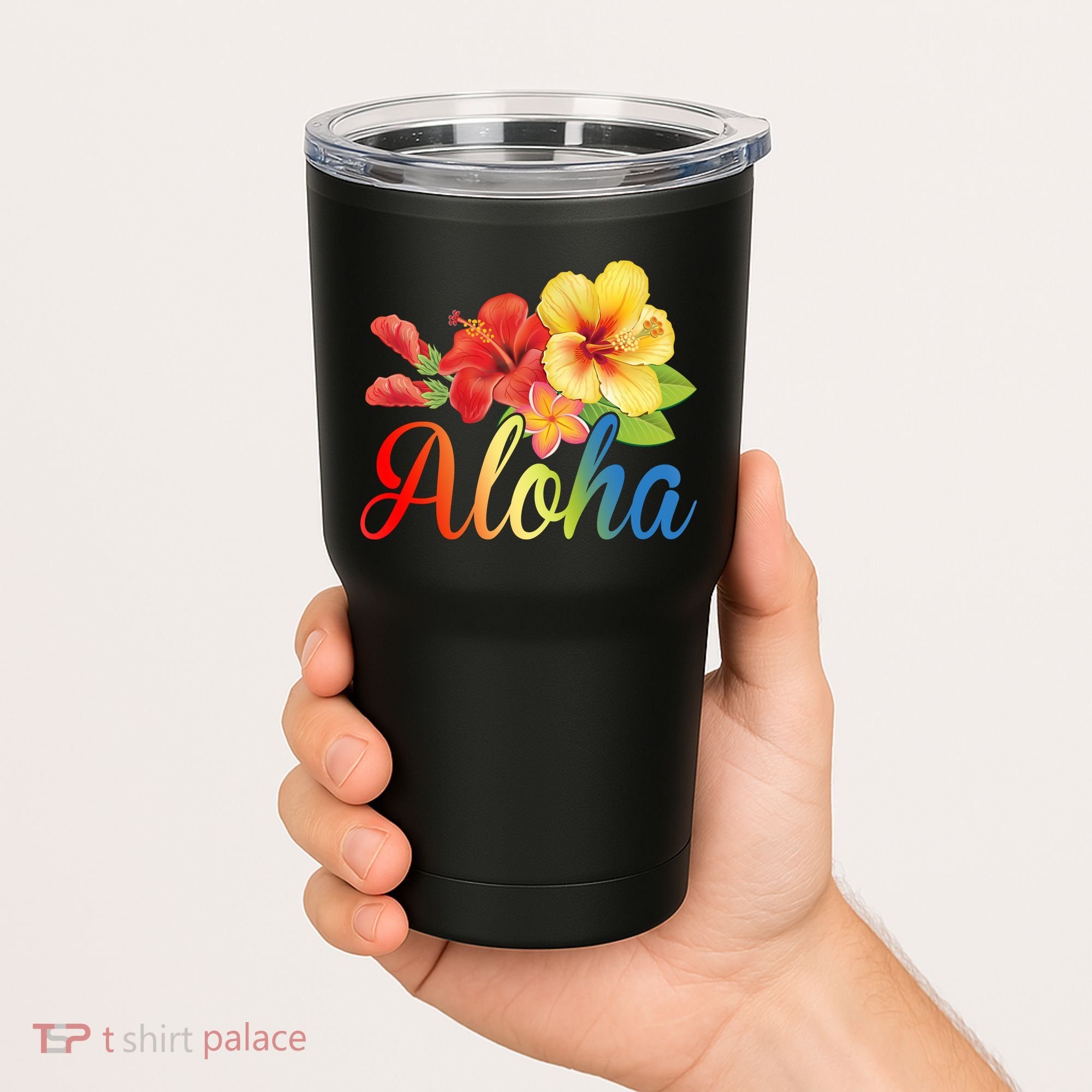 Aloha Floral Hawaiian Tropical Tumbler