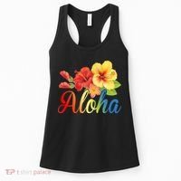 Aloha Floral Hawaiian Tropical Women's Tank Top thumb 0