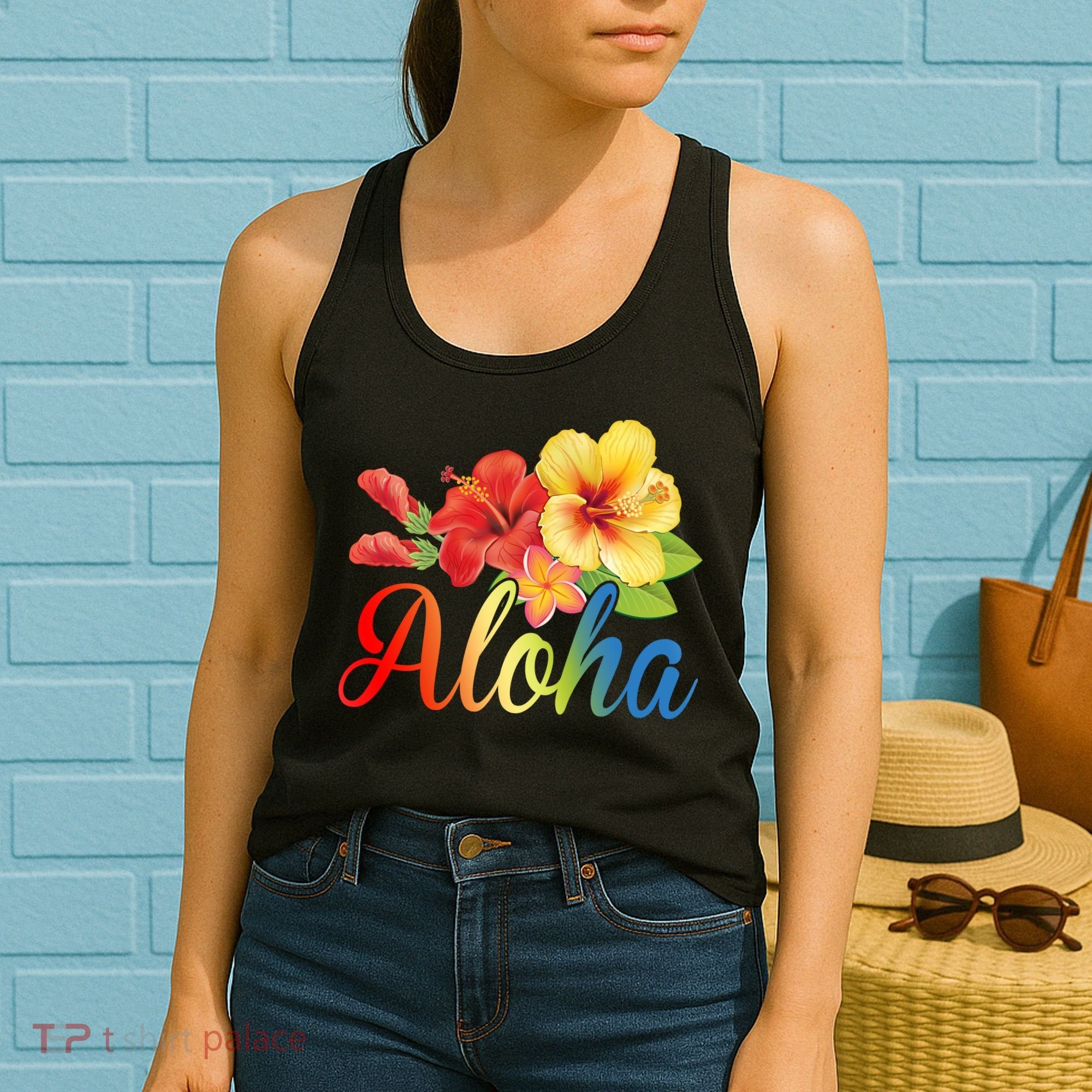 Aloha Floral Hawaiian Tropical Women's Tank Top