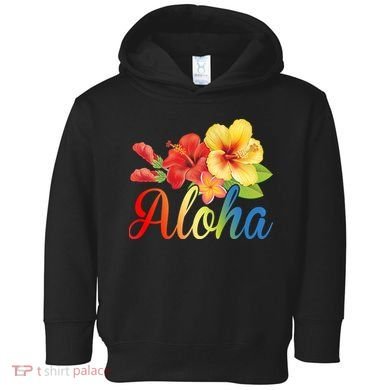 Aloha Floral Hawaiian Tropical Toddler Hoodie