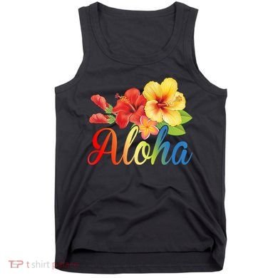 Aloha Floral Hawaiian Tropical Tank Top
