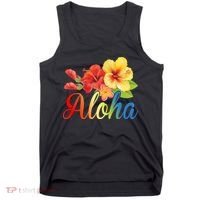 Aloha Floral Hawaiian Tropical Tank Top thumb 0