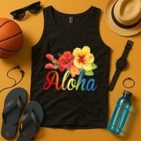 Aloha Floral Hawaiian Tropical Tank Top thumb 4