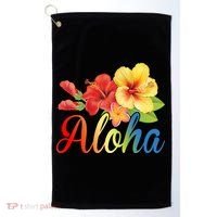 Aloha Floral Hawaiian Tropical Golf Towel thumb 0
