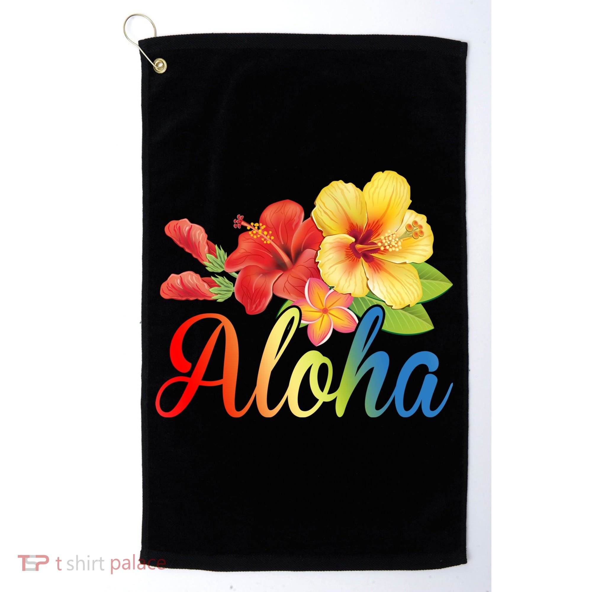 Aloha Floral Hawaiian Tropical Golf Towel