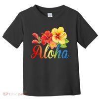 Aloha Floral Hawaiian Tropical Toddler T-Shirt thumb 0