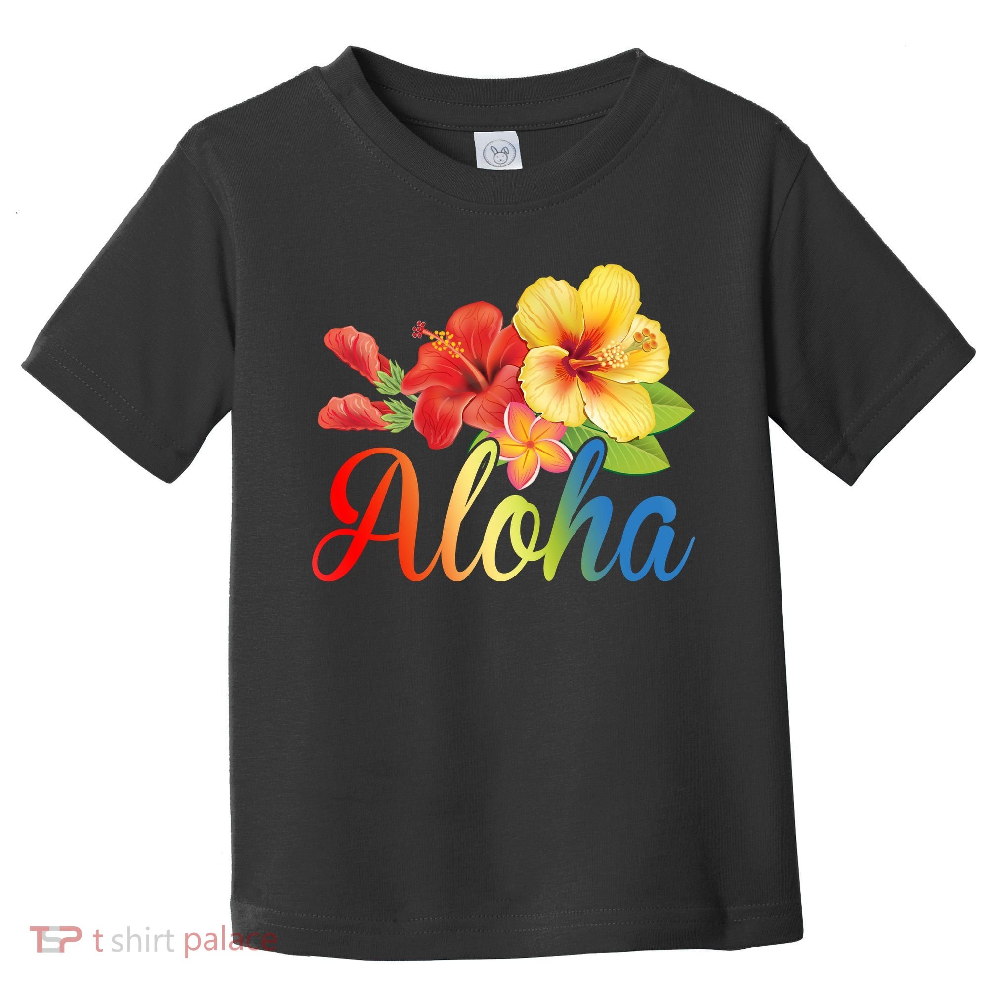 Aloha Floral Hawaiian Tropical Toddler T-Shirt