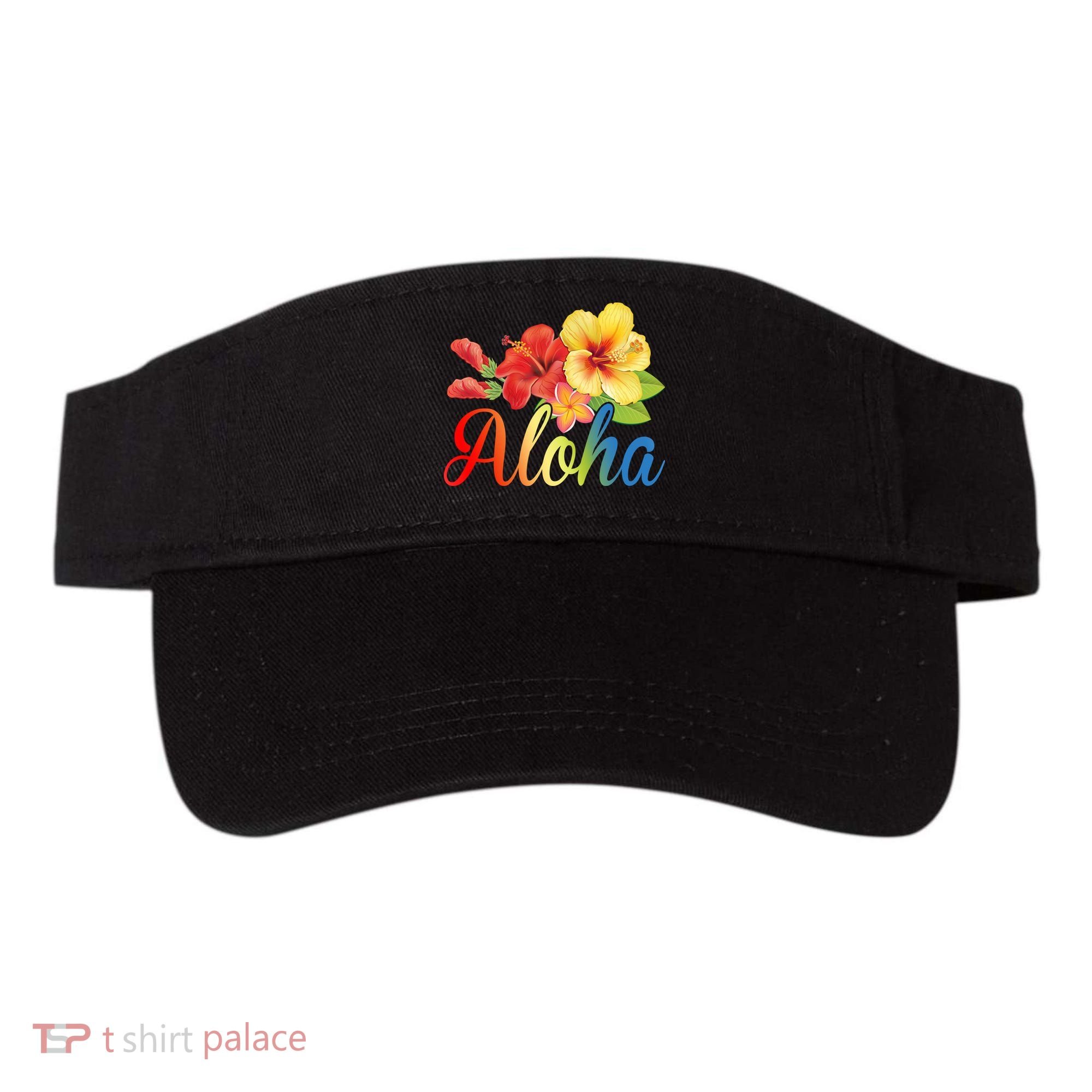 Aloha Floral Hawaiian Tropical Visor