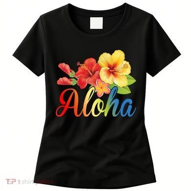 Aloha Floral Hawaiian Tropical Women's T-Shirt