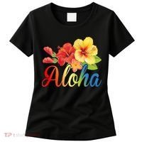 Aloha Floral Hawaiian Tropical Women's T-Shirt thumb 0
