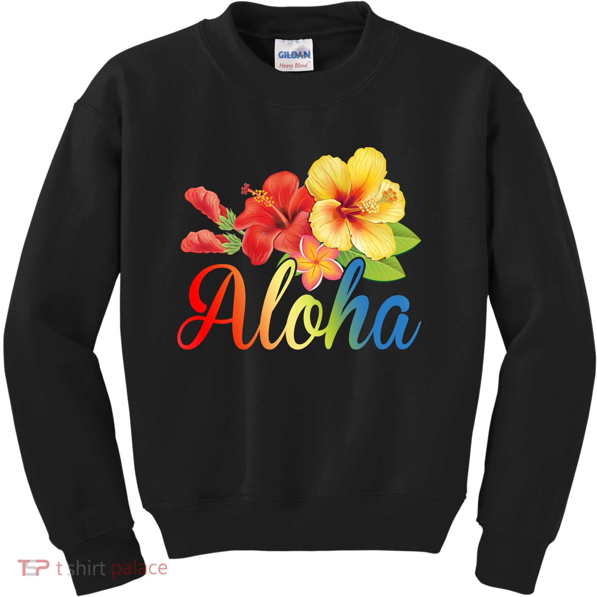 Aloha Floral Hawaiian Tropical Kids Sweatshirt
