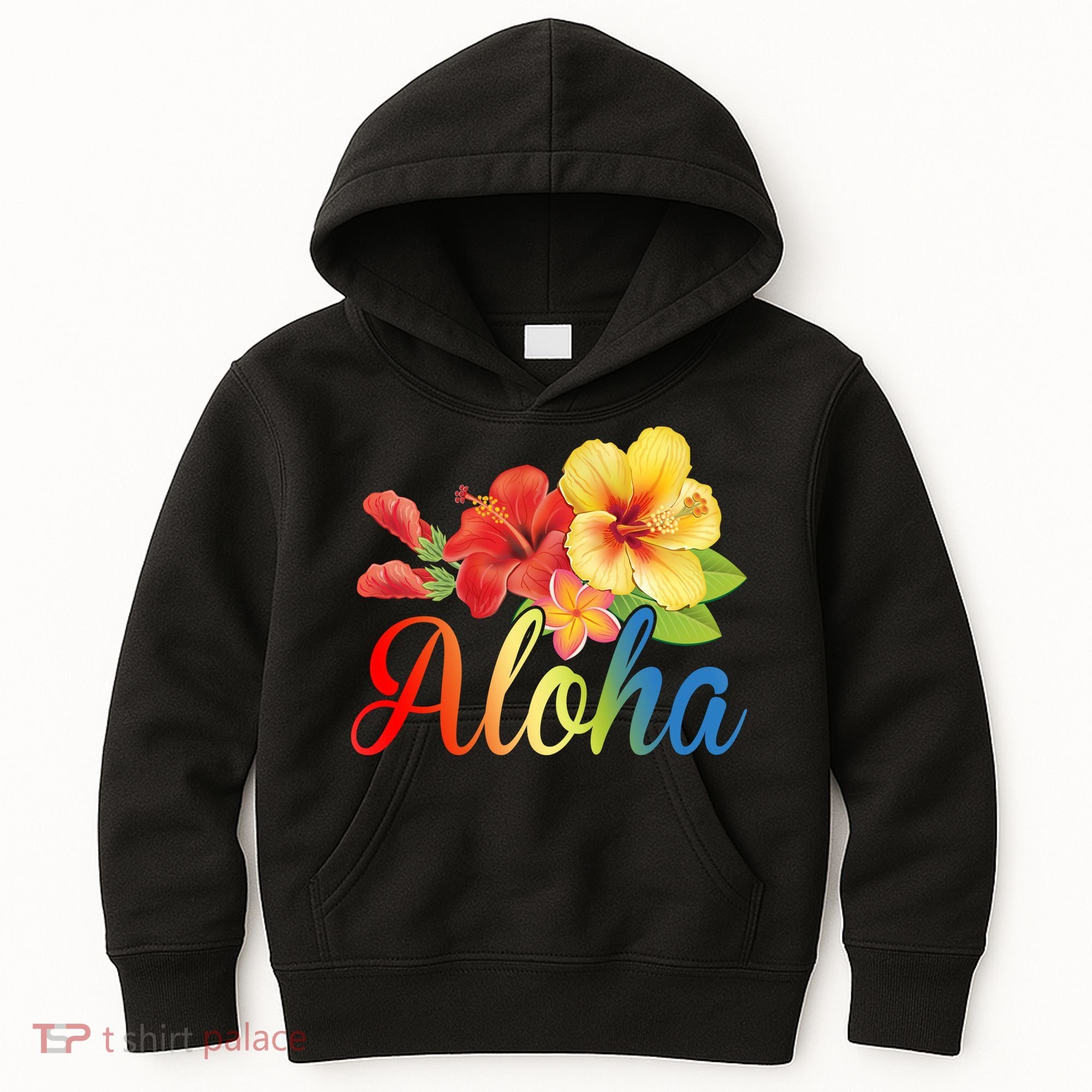 Aloha Floral Hawaiian Tropical Kids Hoodie