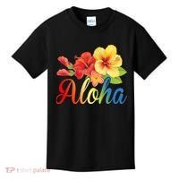 Aloha Floral Hawaiian Tropical Kids T-Shirt thumb 0