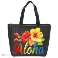 Aloha Floral Hawaiian Tropical Tote Bag thumb 0