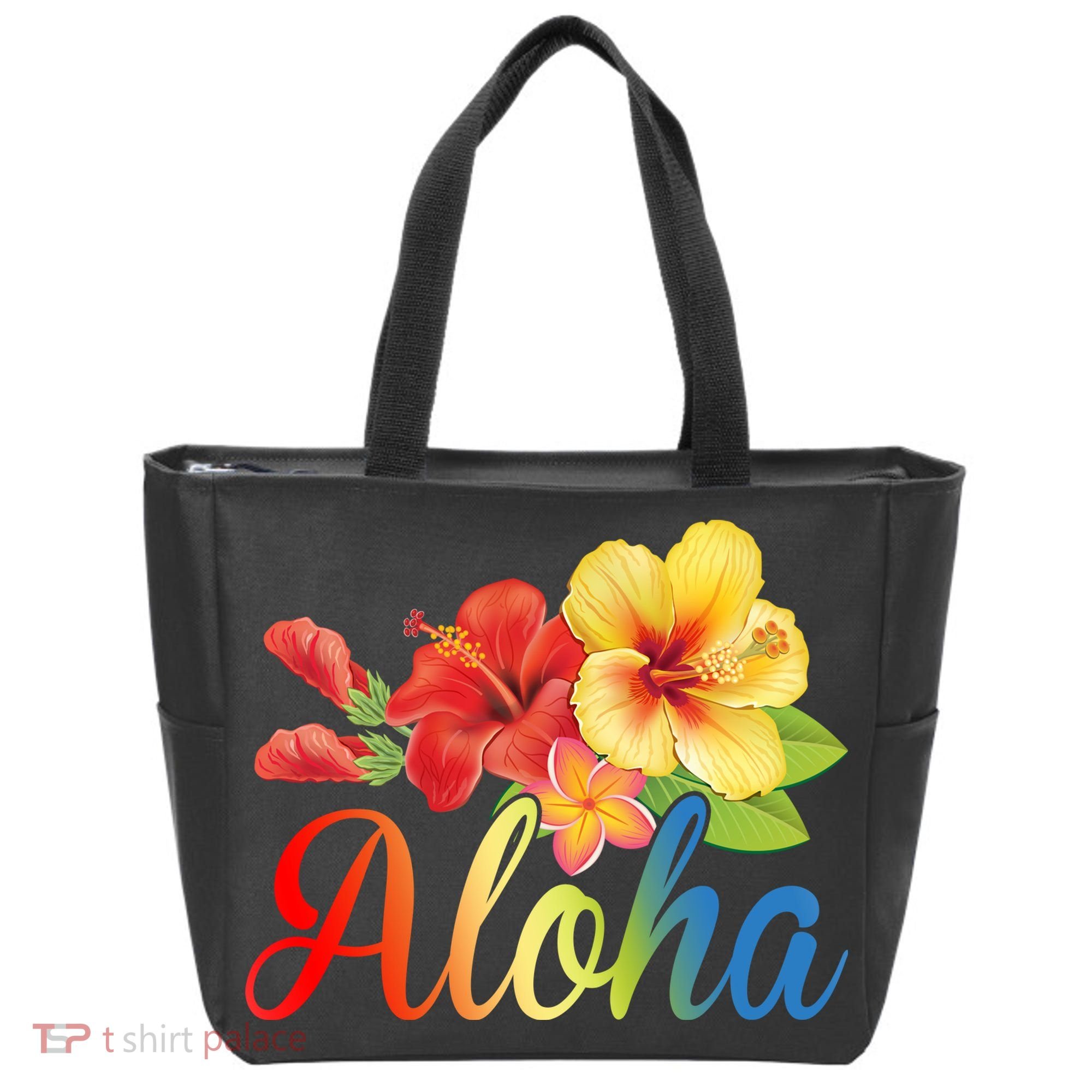 Aloha Floral Hawaiian Tropical Tote Bag