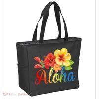 Aloha Floral Hawaiian Tropical Tote Bag thumb 2