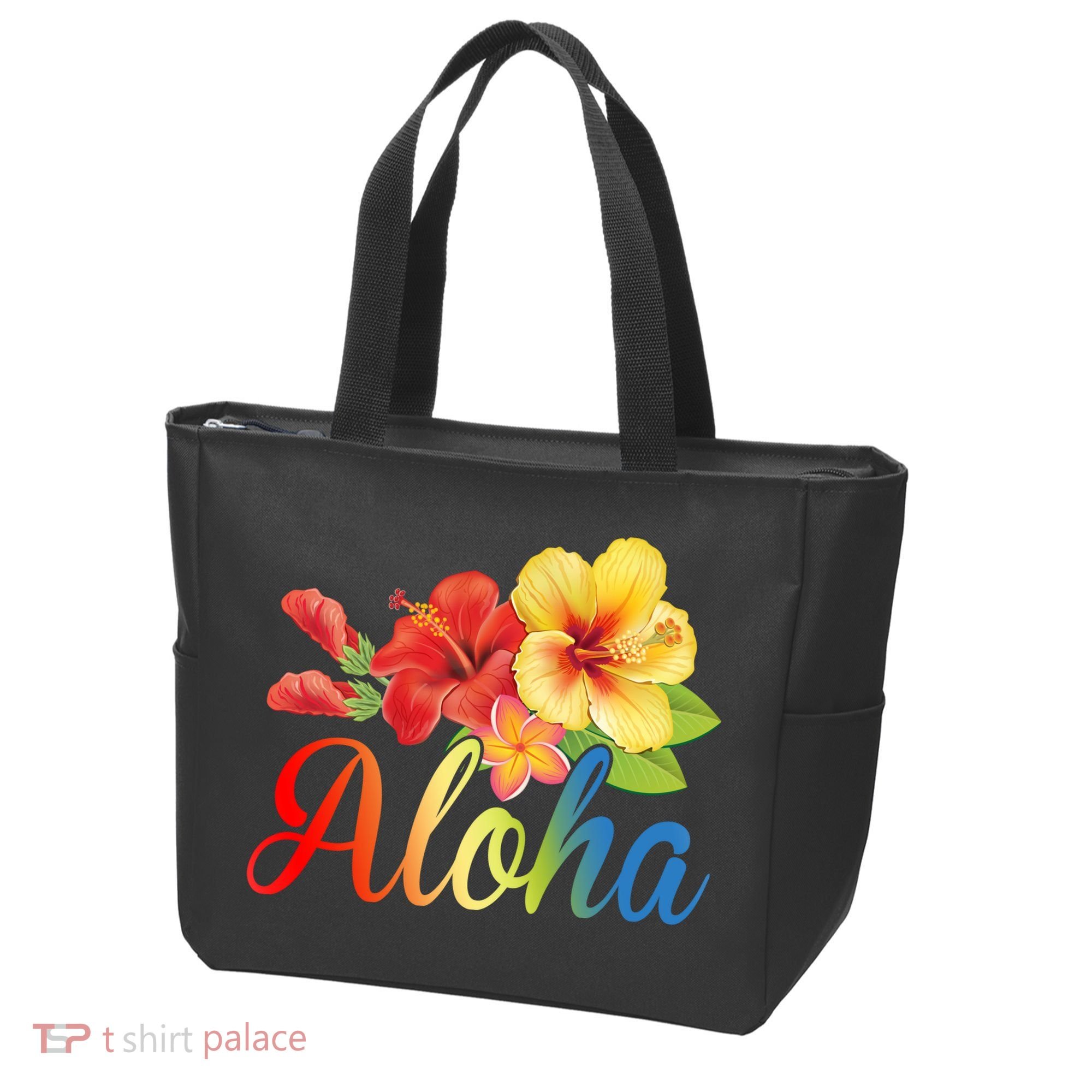 Aloha Floral Hawaiian Tropical Tote Bag