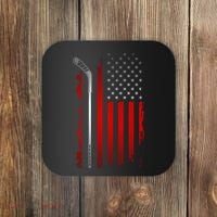 American Flag Hockey Apparel Gift Hockey Funny Gift Coaster thumb 0