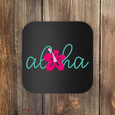 Aloha Floral Hawaii Tropical Coaster