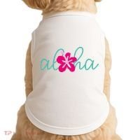 Aloha Floral Hawaii Tropical Doggie Tank thumb 0