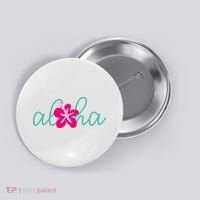 Aloha Floral Hawaii Tropical Button thumb 0