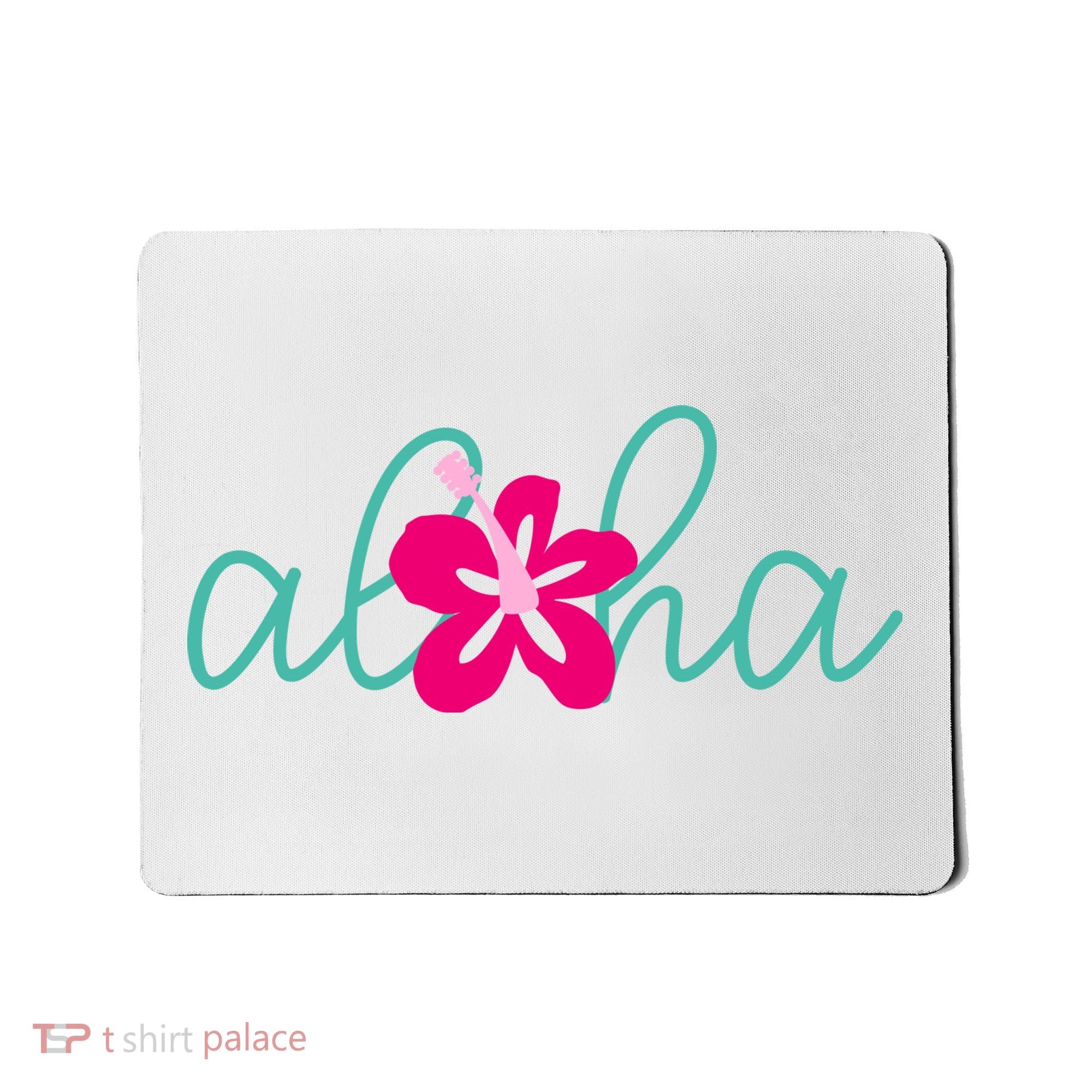 Aloha Floral Hawaii Tropical Mousepad