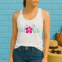 Aloha Floral Hawaii Tropical Women's Tank Top thumb 2