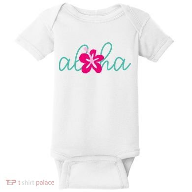 Aloha Floral Hawaii Tropical Baby Bodysuit