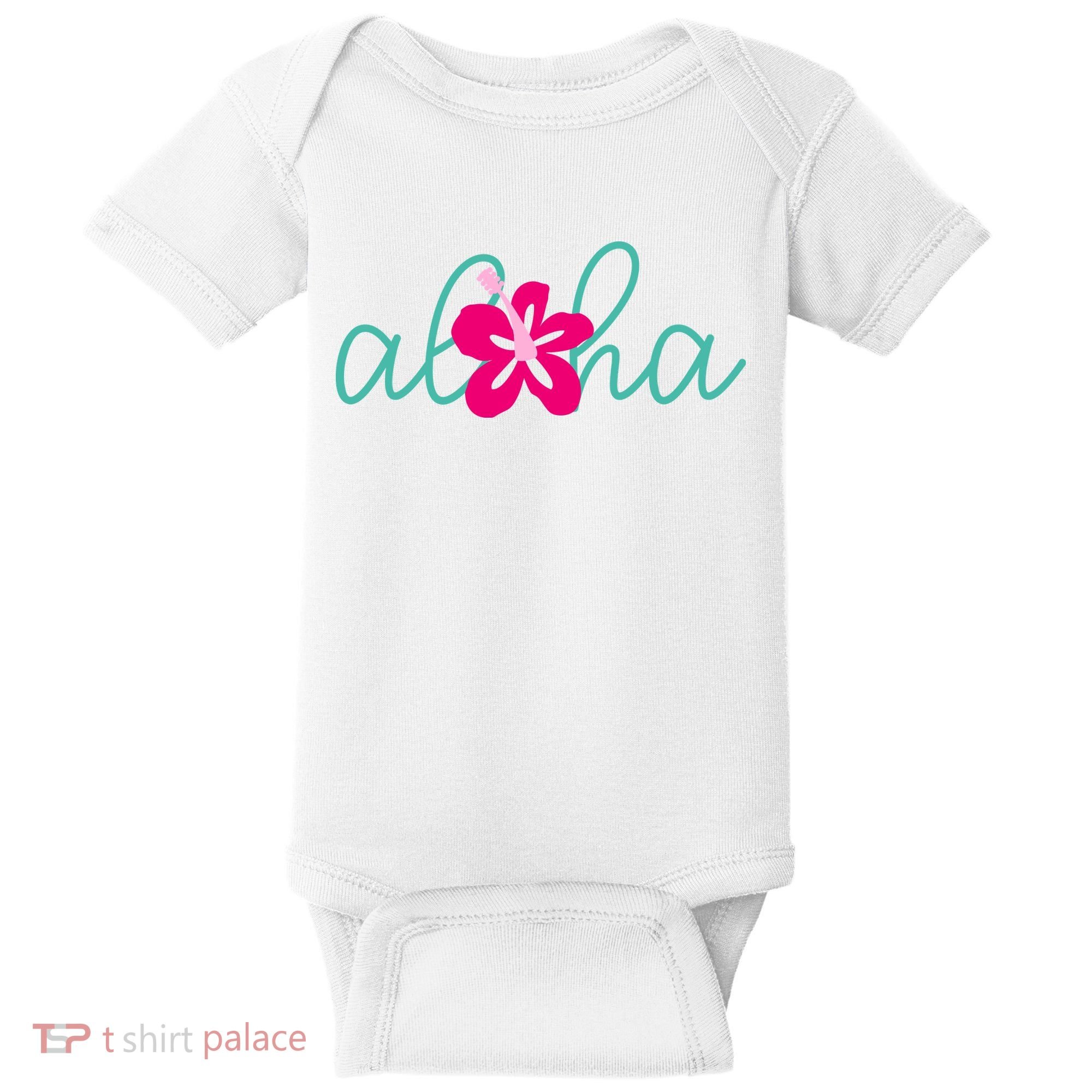 Aloha Floral Hawaii Tropical Baby Bodysuit