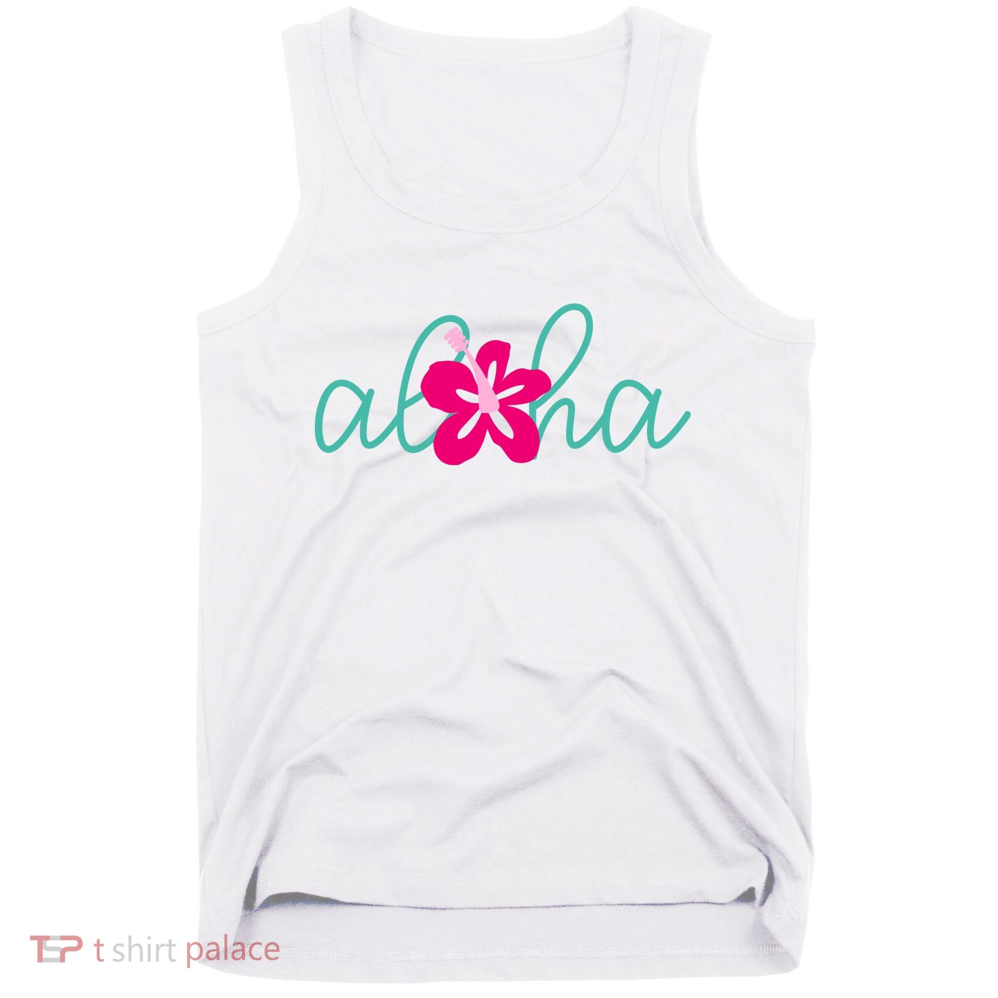Aloha Floral Hawaii Tropical Tank Top