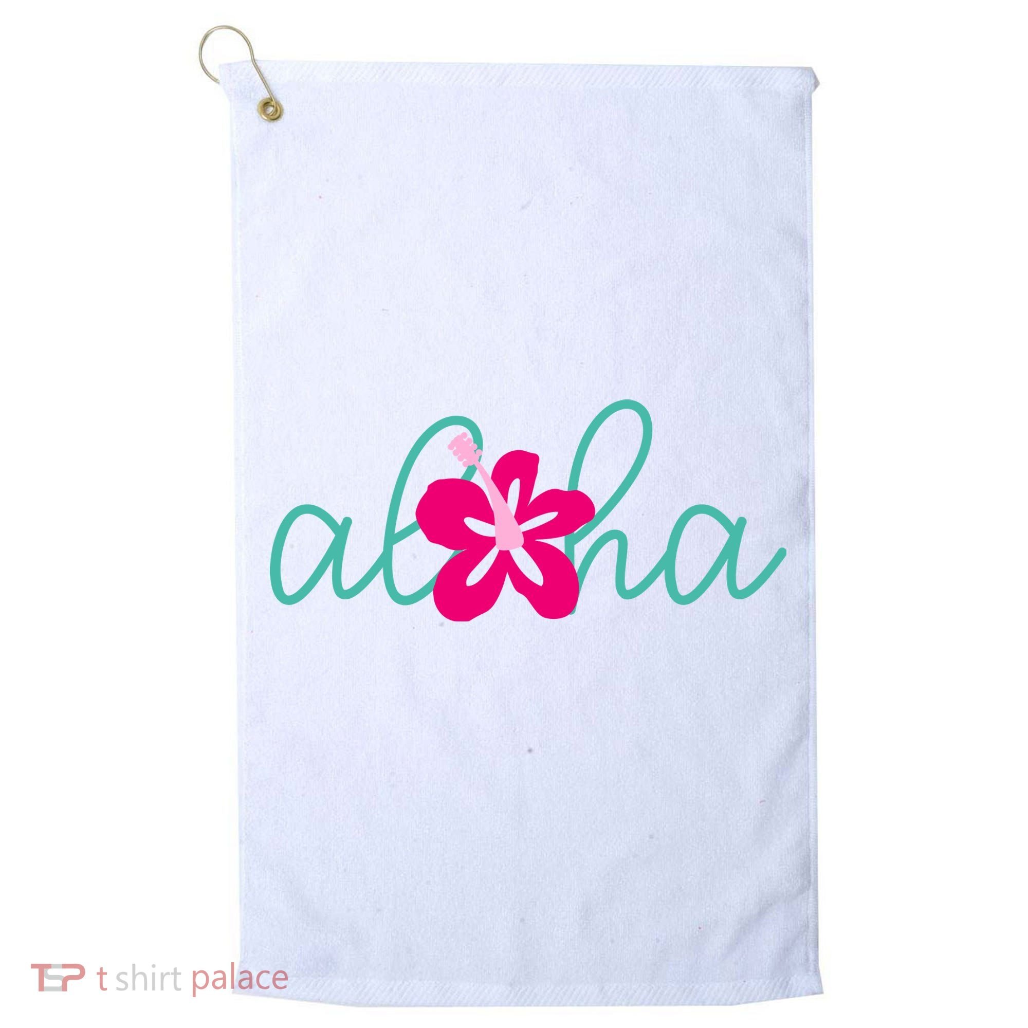 Aloha Floral Hawaii Tropical Golf Towel