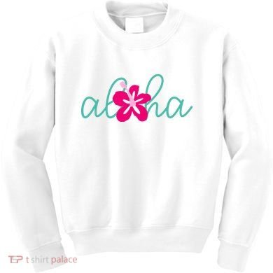 Aloha Floral Hawaii Tropical Kids Sweatshirt