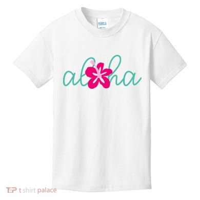 Aloha Floral Hawaii Tropical Kids T-Shirt