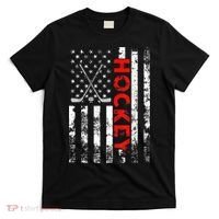 American Flag Hockey USA Patriotic Gift T-Shirt thumb 0