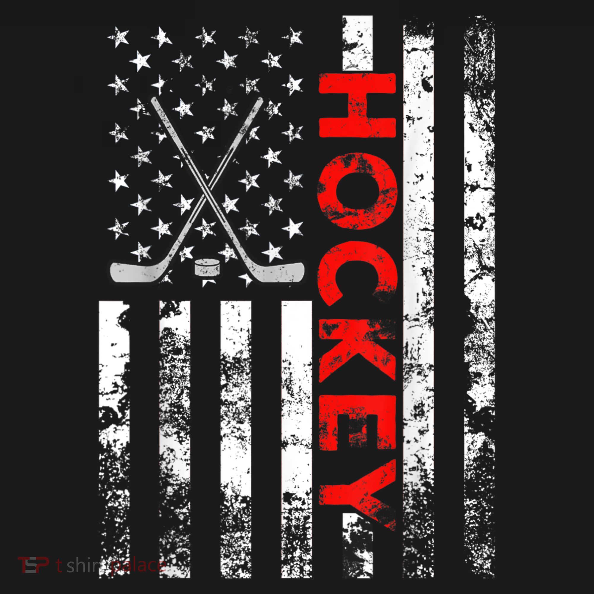 American Flag Hockey USA Patriotic Gift Ornament