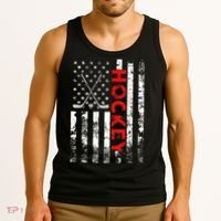 American Flag Hockey USA Patriotic Gift Tank Top thumb 3