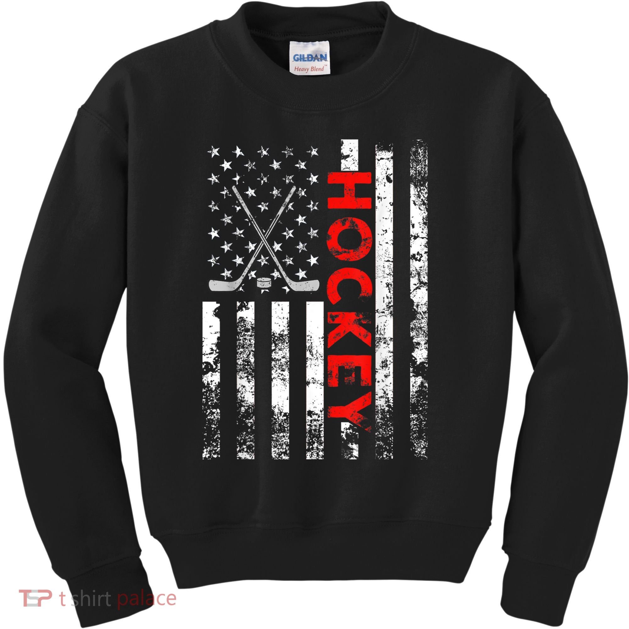 American Flag Hockey USA Patriotic Gift Kids Sweatshirt