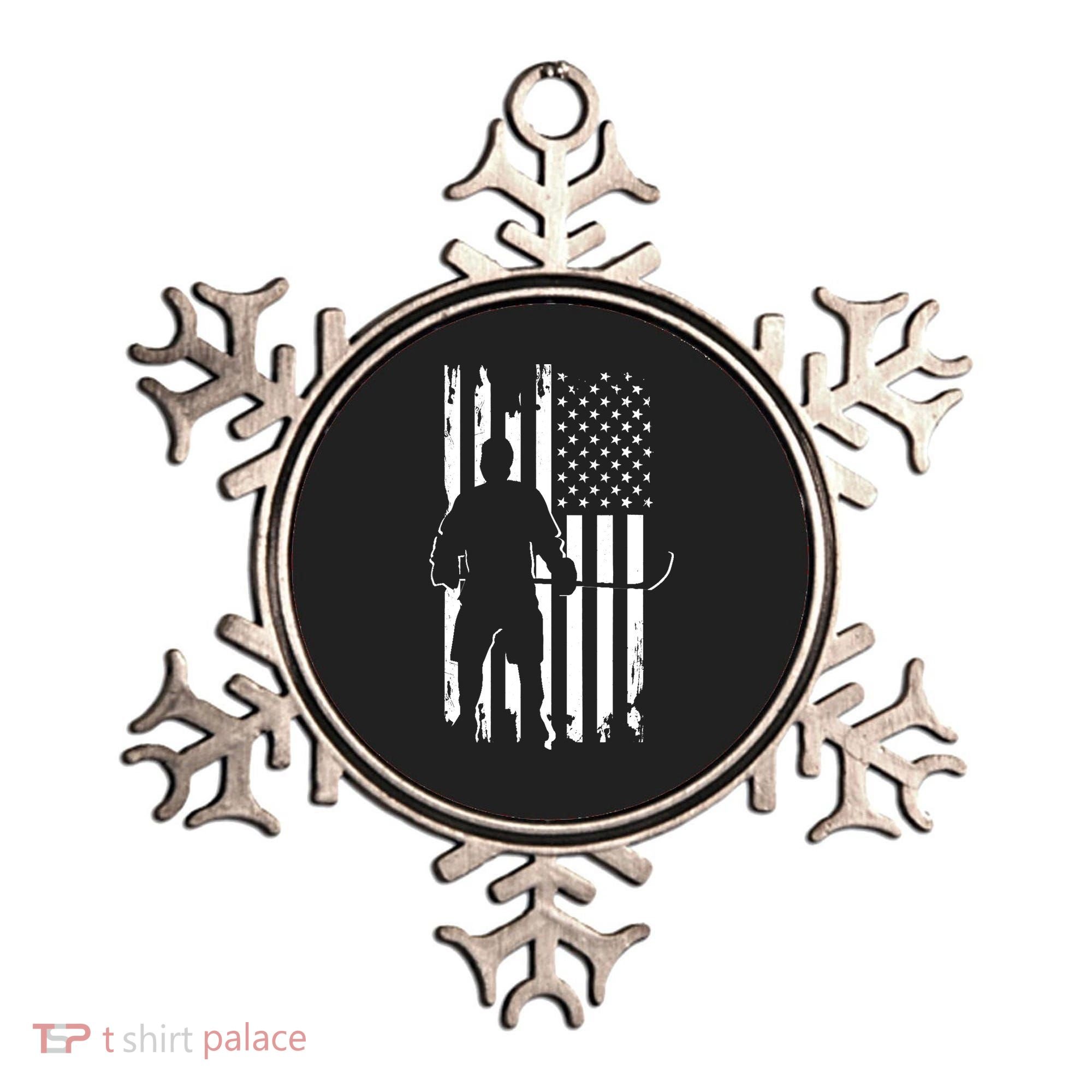 American Flag Hockey - Hockey Ornament