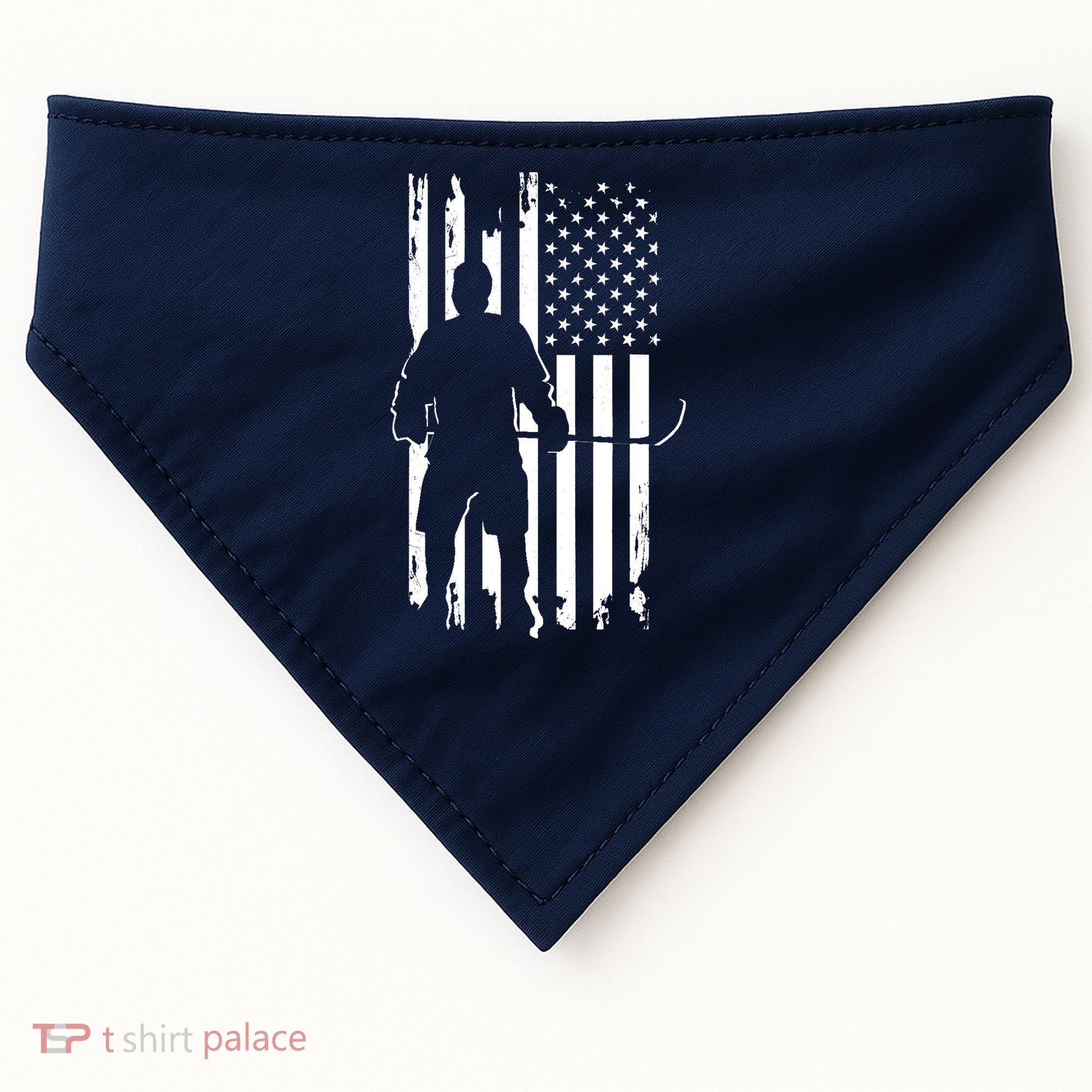 American Flag Hockey - Hockey USA-Made Doggie Bandana