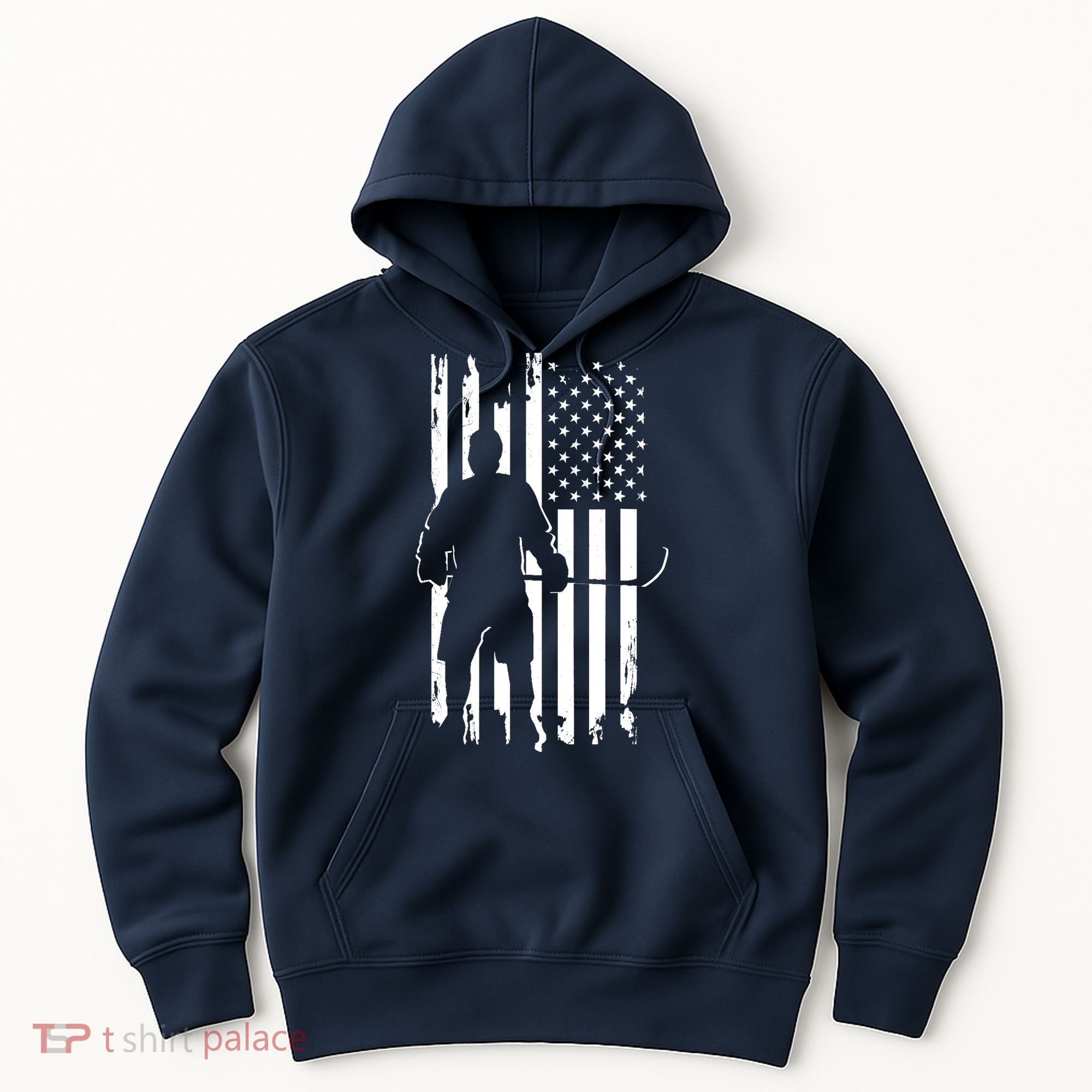 American Flag Hockey - Hockey Hoodie