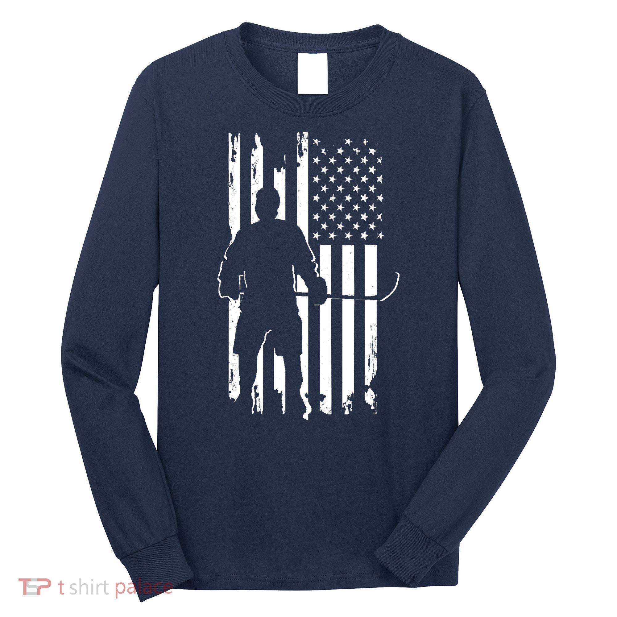 American Flag Hockey - Hockey Long Sleeve Shirt