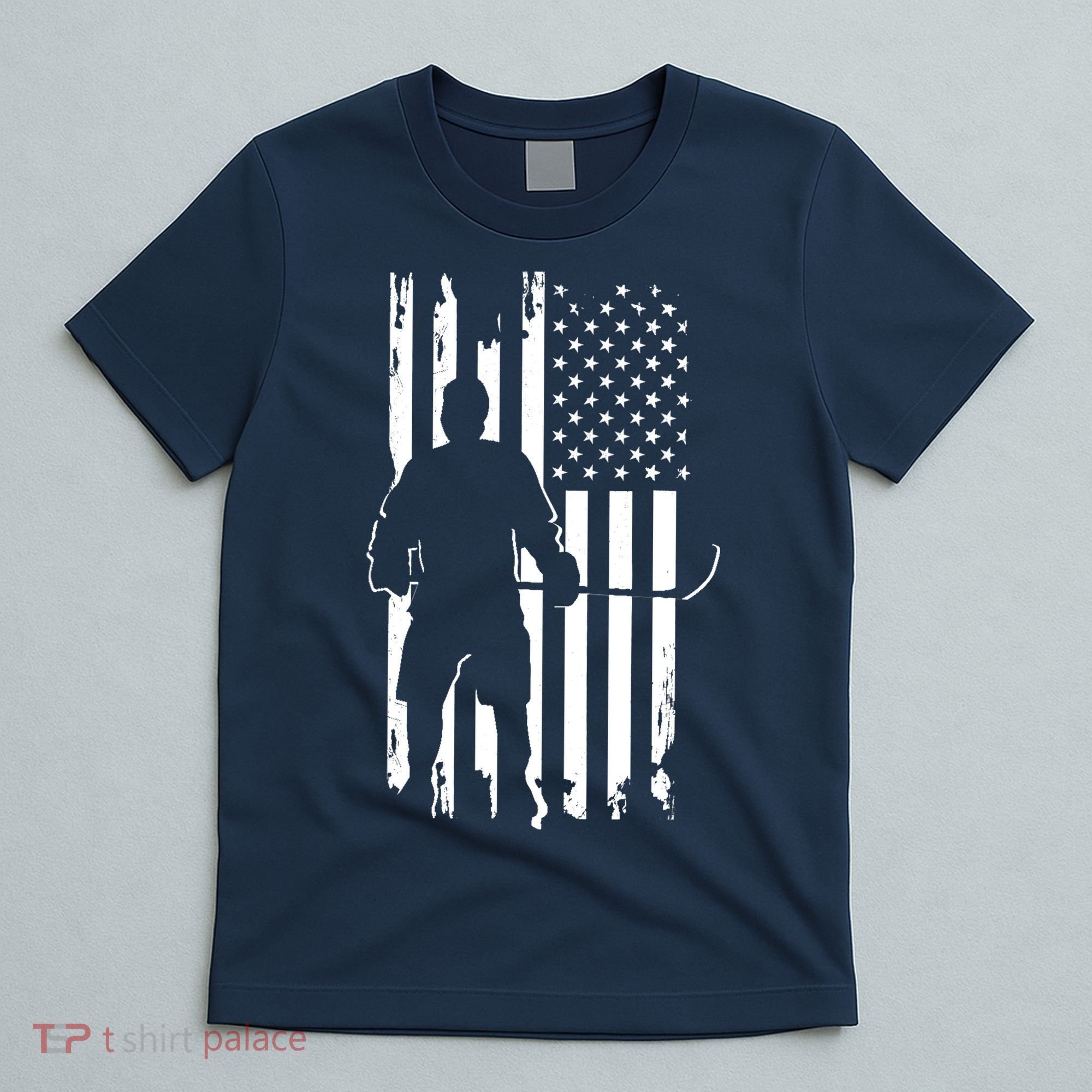 American Flag Hockey - Hockey T-Shirt