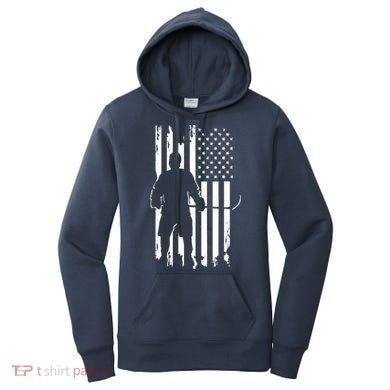 American Flag Hockey - Hockey Women's Hoodie