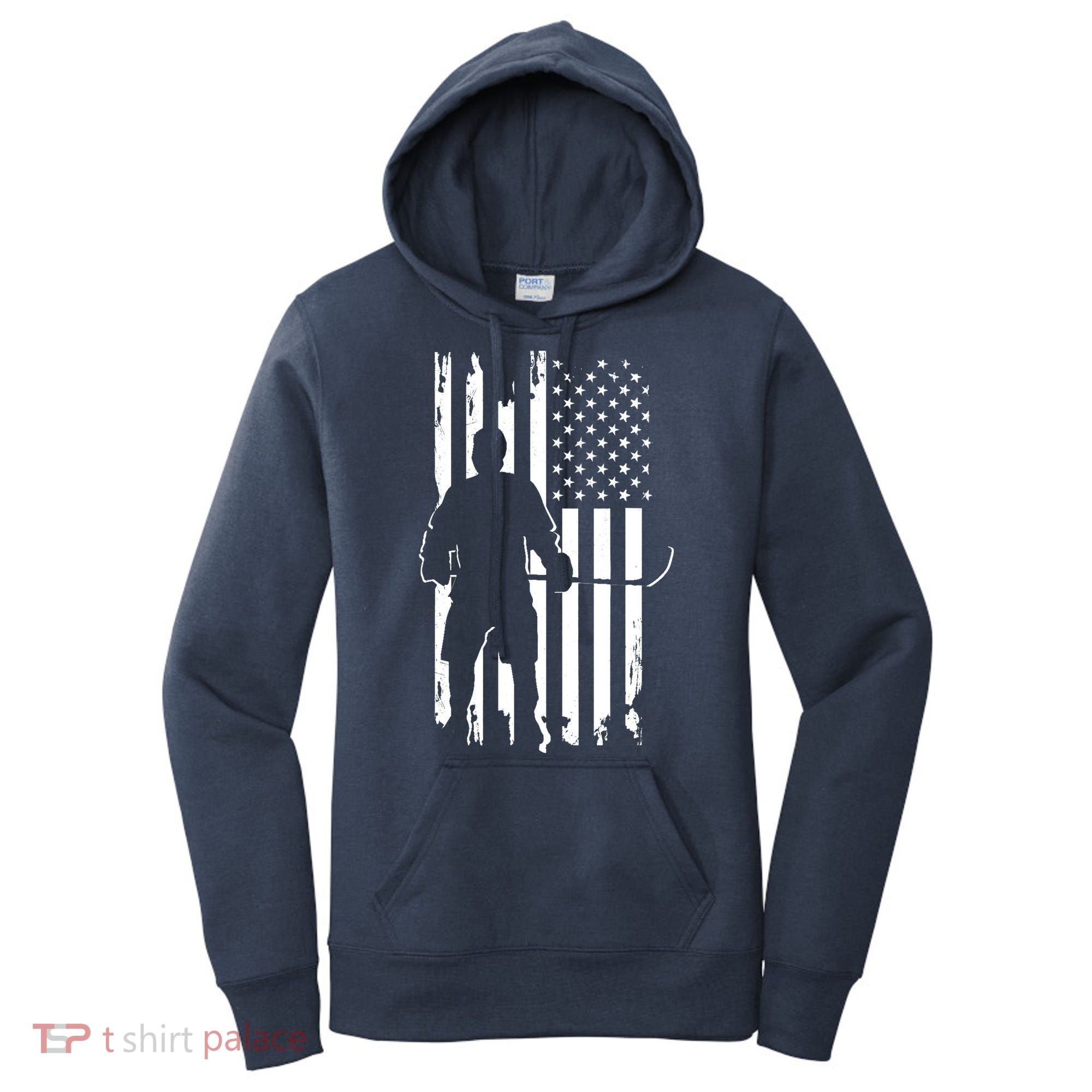 American Flag Hockey - Hockey Women's Hoodie