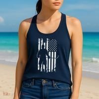 American Flag Hockey - Hockey Women's Tank Top thumb 2