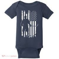 American Flag Hockey - Hockey Baby Bodysuit thumb 0
